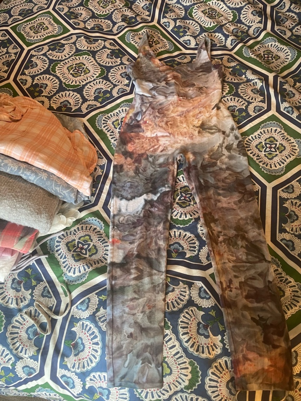 Soleil Catsuit Jumpsuit - Ice Dye Ocean Jasper - Picture 5 of 14